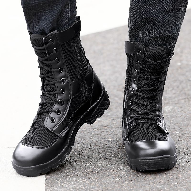50 rangers mix taille militaire Chaussures de sécurité légères avec fermeture éclair