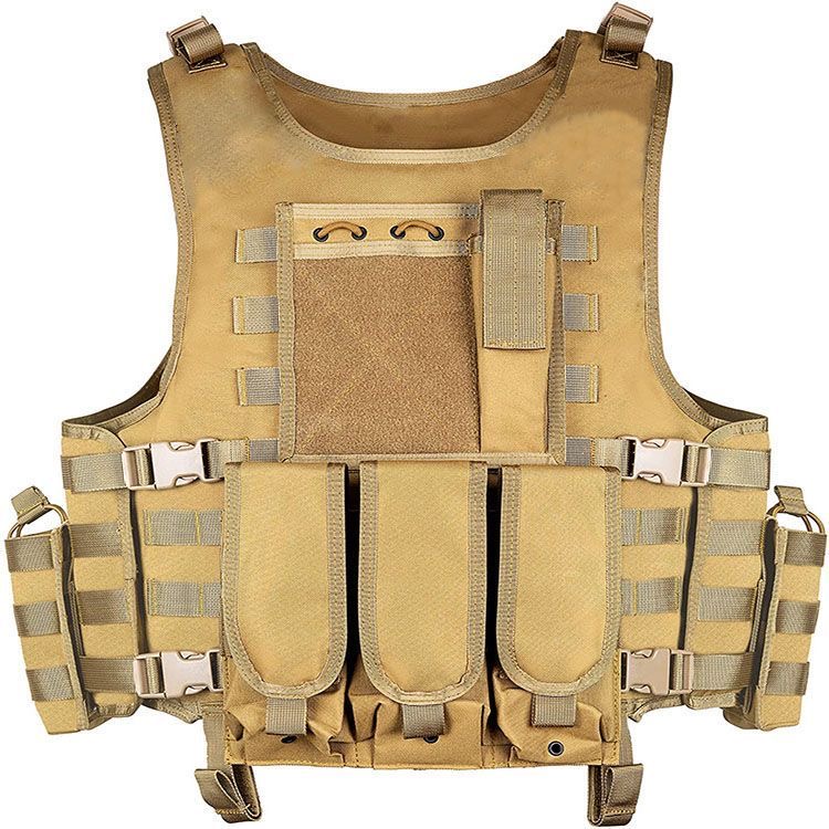 Lot de 10 Gilets tactique multifonction camouflage – Gilet de protection pour airsoft, paintball, randonnée, entraînement et activités de plein air