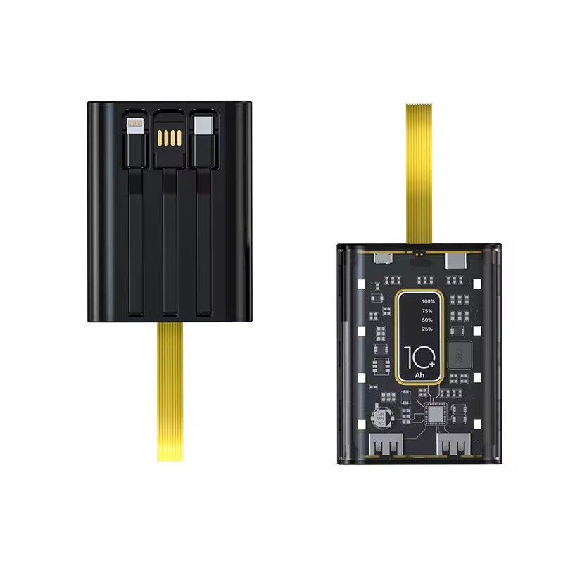 Lot de 100 Power Banks 20000 mAh avec 3 câbles intégrés – Batterie externe compacte et légère avec charge rapide certifiée 3C