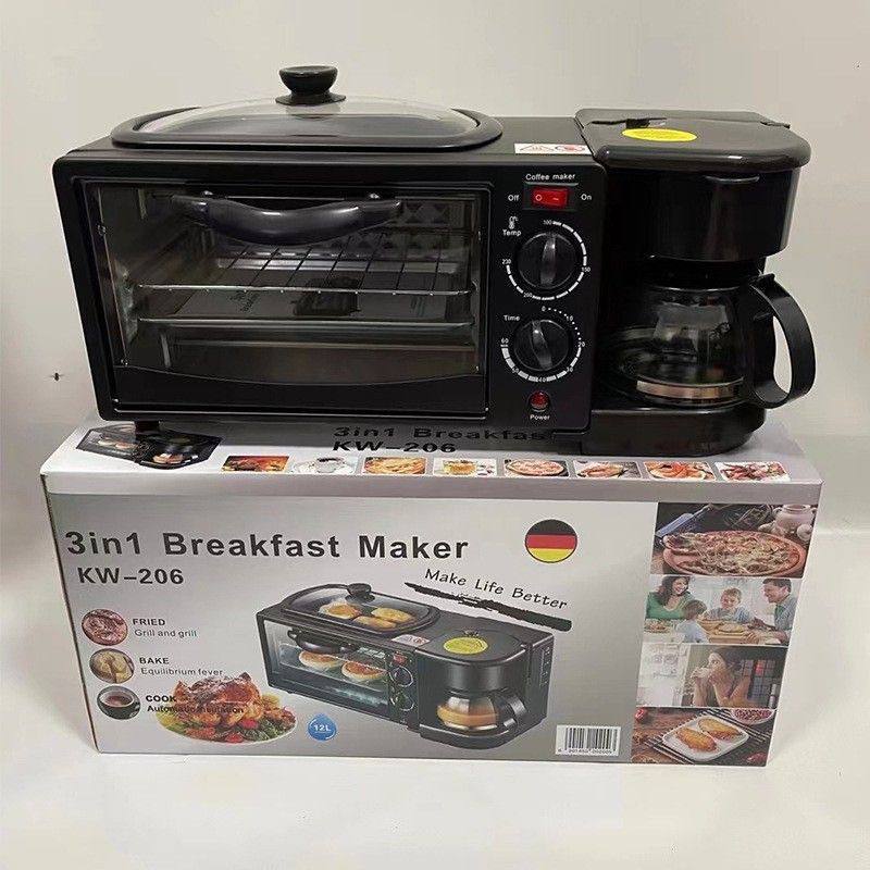 8 lot de Appareil à petit-déjeuner 3 en 1 multifonction – Compact, idéal pour la maison