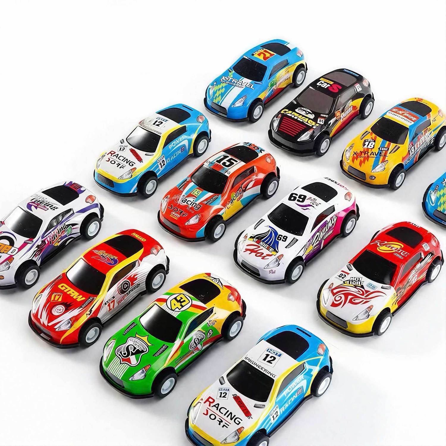 Lot de 1 500 mini voitures à rétrofriction – Modèles réduits en métal, petites voitures de collection pour enfants