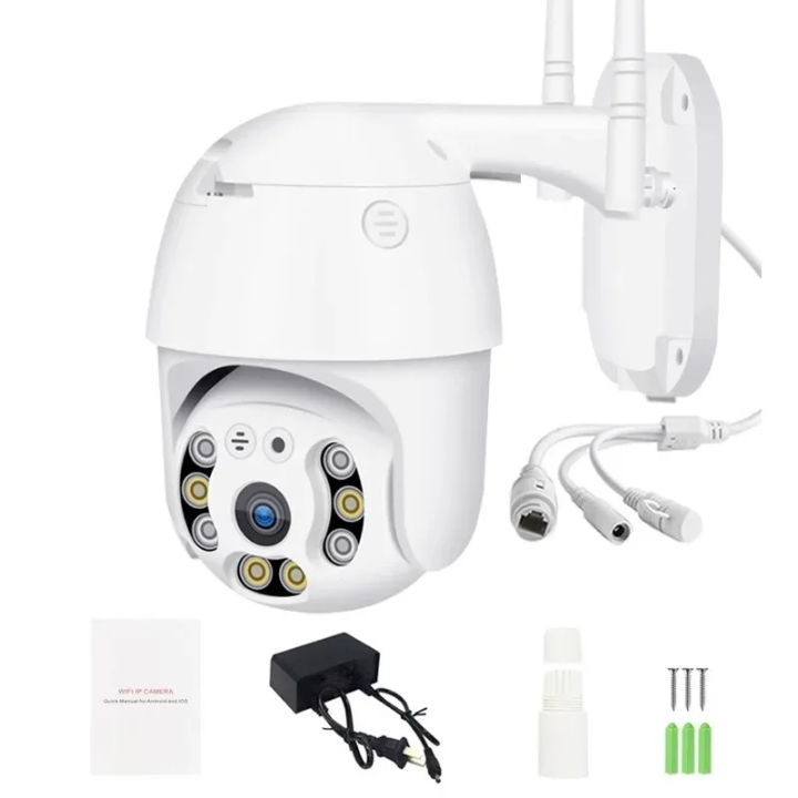 Lot de 10 Caméra de surveillance extérieure V380 WiFi motorisée 1080P – Caméra IP étanche avec alerte de mouvement et vision infrarouge