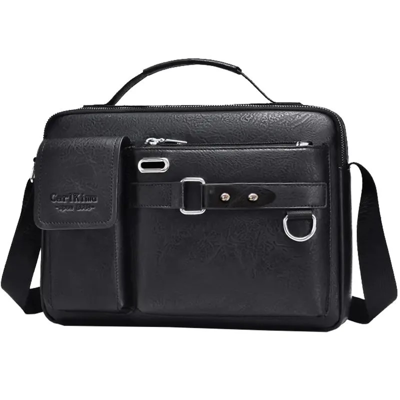 Sac Business Homme en PU – Sacoche Bandoulière Vintage Grande Capacité