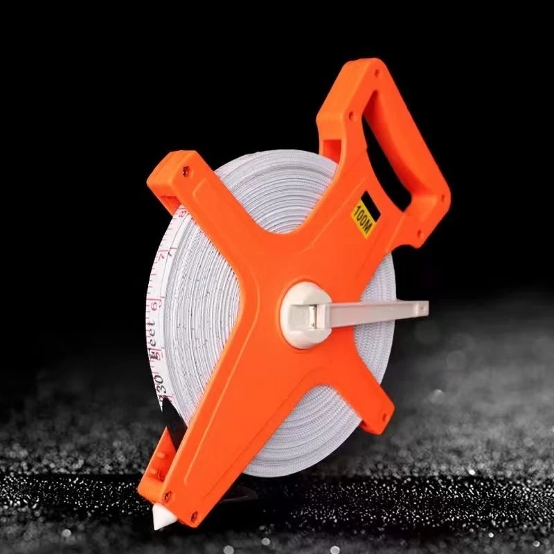 Lot de 36 Mètre ruban professionnel en fibre de verre 100 m – Haute précision, poignée ergonomique, enroulement manuel, pour chantier et mesure longue distance