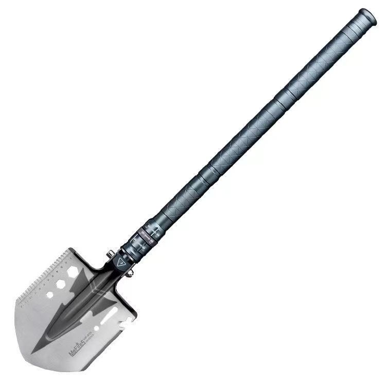 Pelle multifonction pliante démontable en acier manganèse – 125 cm