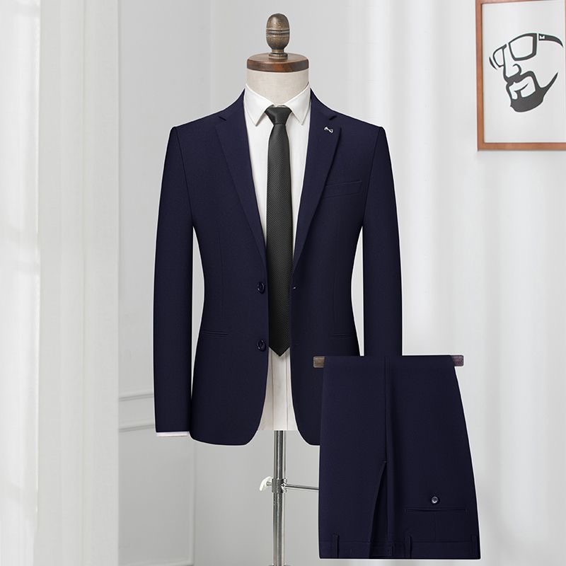 Costume professionnel uni à col à revers