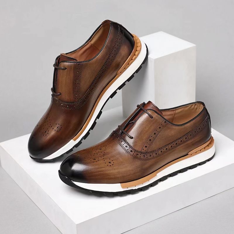 Chaussures de ville décontractées en cuir pour homme