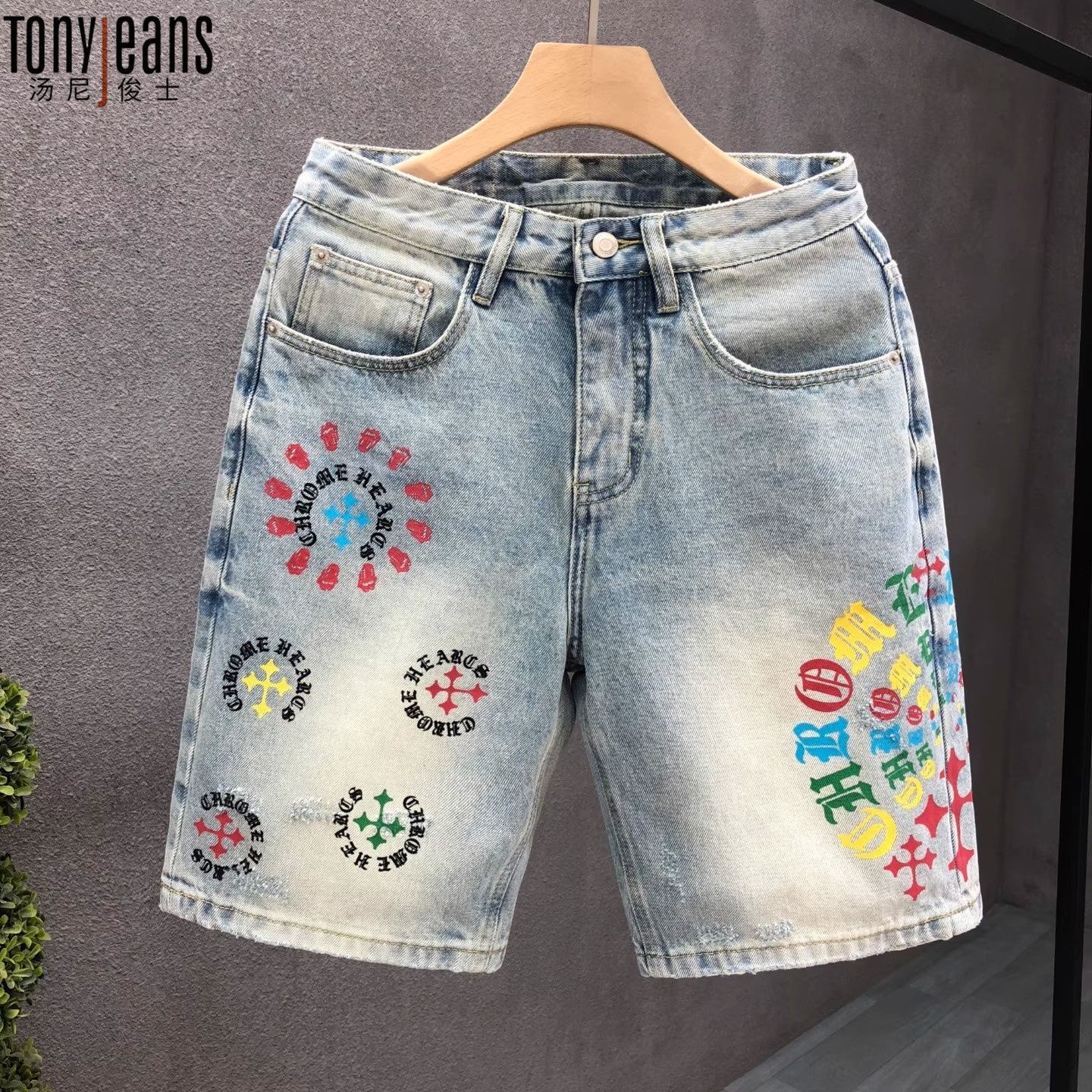 Short en jean imprimé Tony Jeans