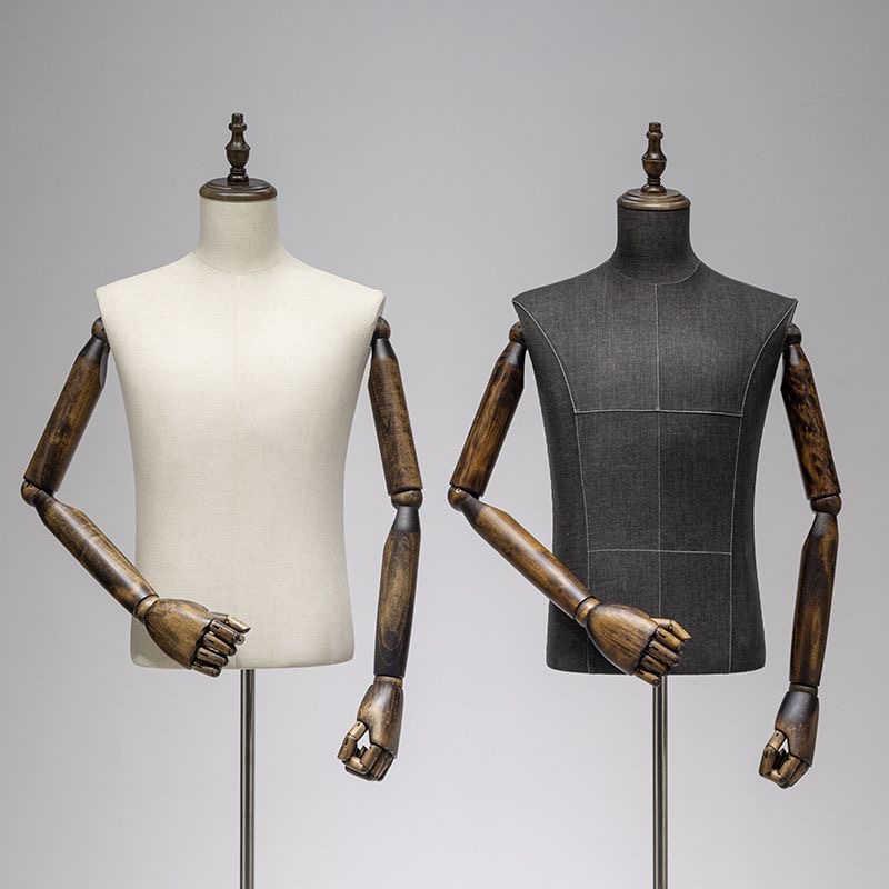 Lot de 10 Mannequins Homme Demi-Buste – Présentoirs pour Costumes, Vestes et Vêtements